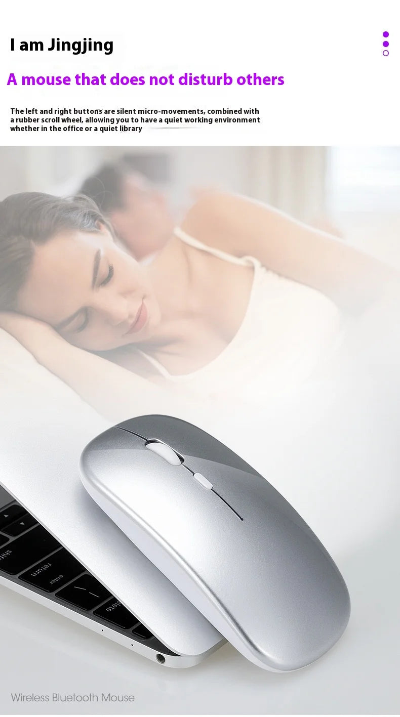 2025New Rechargeable Wireless Mouse Bluetooth-compatible 2.4GHz Dual Modes Computer Mice with Nano Receiver for PC Laptop