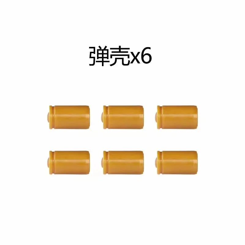 Building Block Pistol Shell Throwing Continuous Firing Airsoft Blowback Empty Hanging Toy Gun Outdoor CS Weapon for Boys Adult