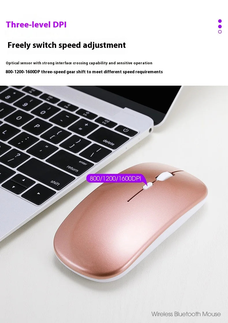 2025New Rechargeable Wireless Mouse Bluetooth-compatible 2.4GHz Dual Modes Computer Mice with Nano Receiver for PC Laptop