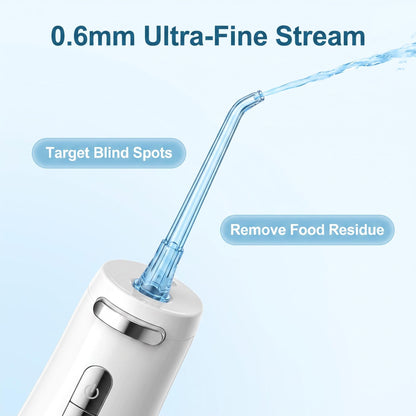 FC5090 Cordless Oral Irrigator | 300mL Portable Water Dental Flosser with 4 Modes & 90-Day Battery Life