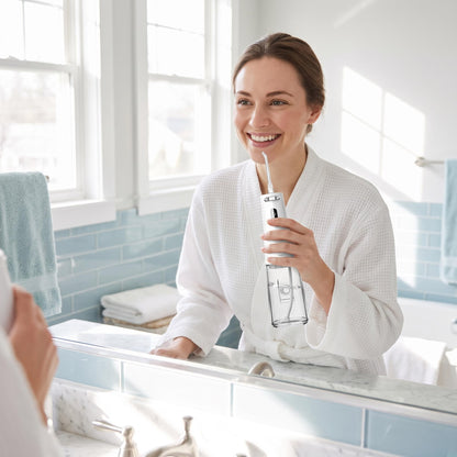 FC5090 Cordless Oral Irrigator | 300mL Portable Water Dental Flosser with 4 Modes & 90-Day Battery Life