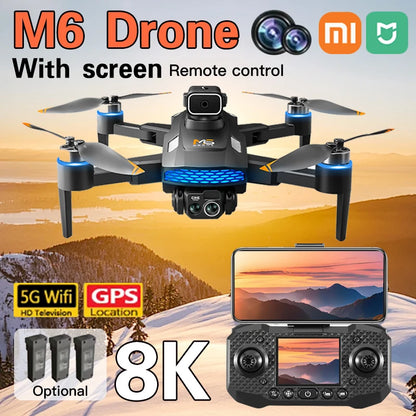Xiaomi Mijia M6 Drone 8K Pro with 5G WIFI FPV HD Camera for Professional Aerial Shots With screen Remote control RC Quadcopter
