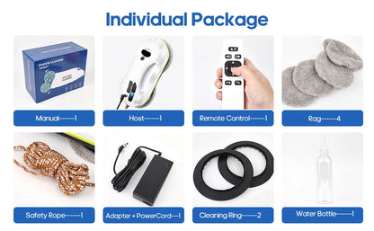 New Household Window Automatic Water Spray Cleaning Robot Vacuum Cleaner With Remote Control Electric Window Wiper Glass Wiper