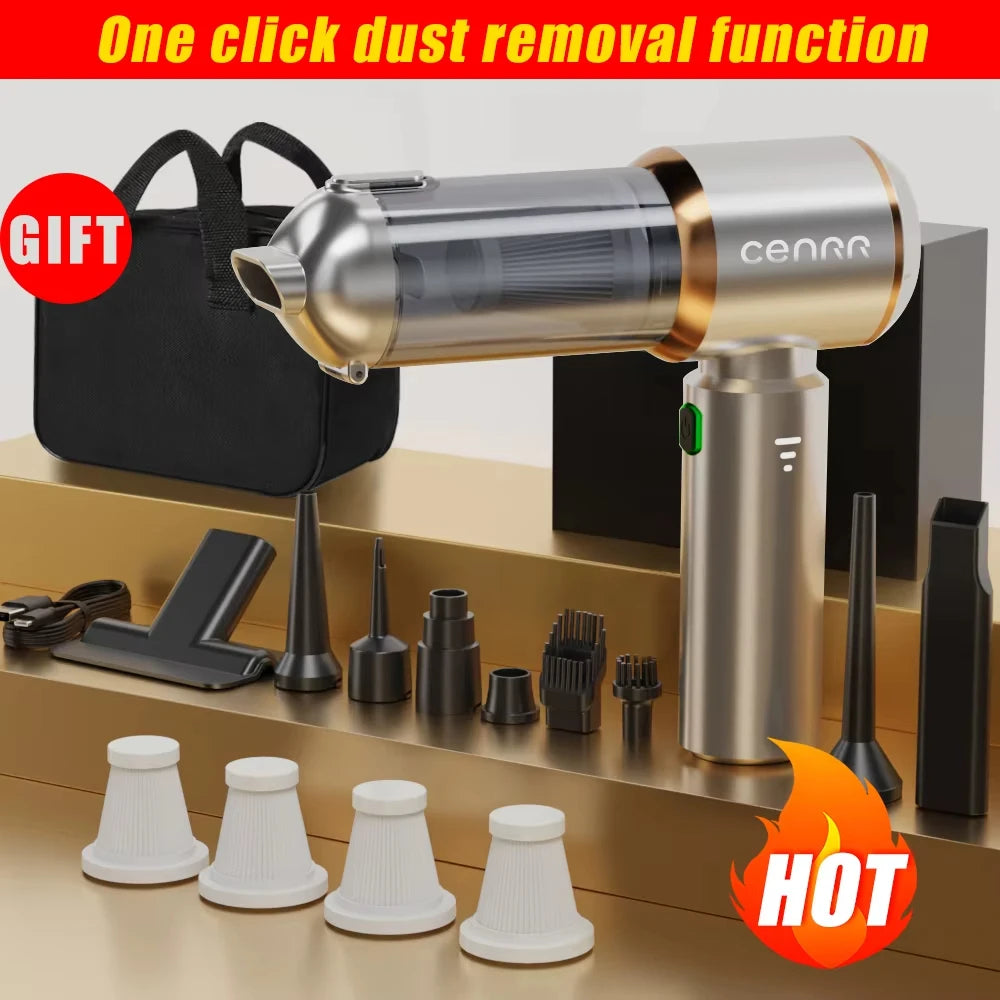CENRR 998000PA Car Vacuum Cleaner Strong Suction Cordless Wireless Cleaner Handheld Portable Vacuum Cleaner Cleaning Machine
