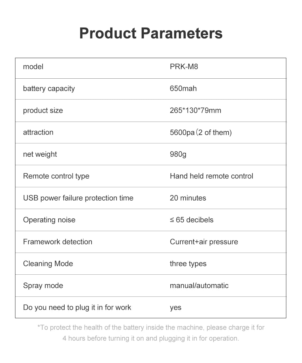 PuRuiKai  Window Cleaning Robot Automatic with Auto Dual Spray 5600Pa Suction Remote Control Edge Detection for Home