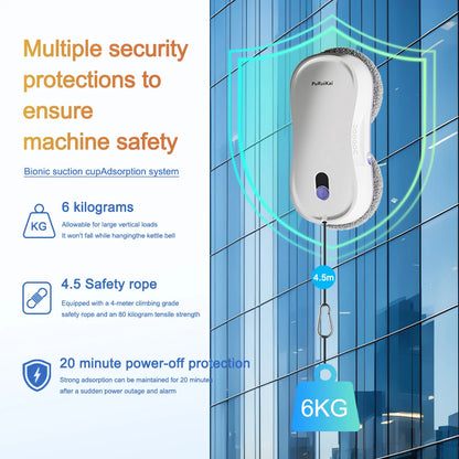 PuRuiKai  Window Cleaning Robot Automatic with Auto Dual Spray 5600Pa Suction Remote Control Edge Detection for Home